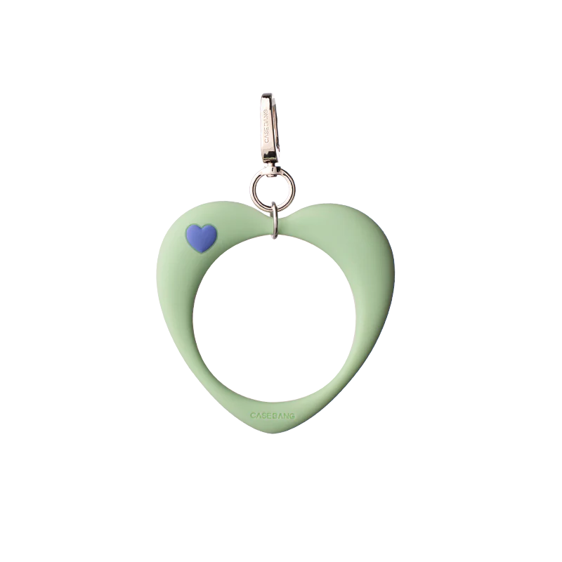 Lime Green Heart Loop Bracelet Wrist Strap